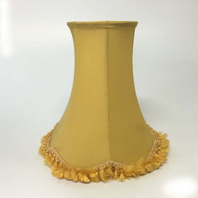 LAMPSHADE, Vintage (Small) - Mustard Yellow w Tassle Fringe